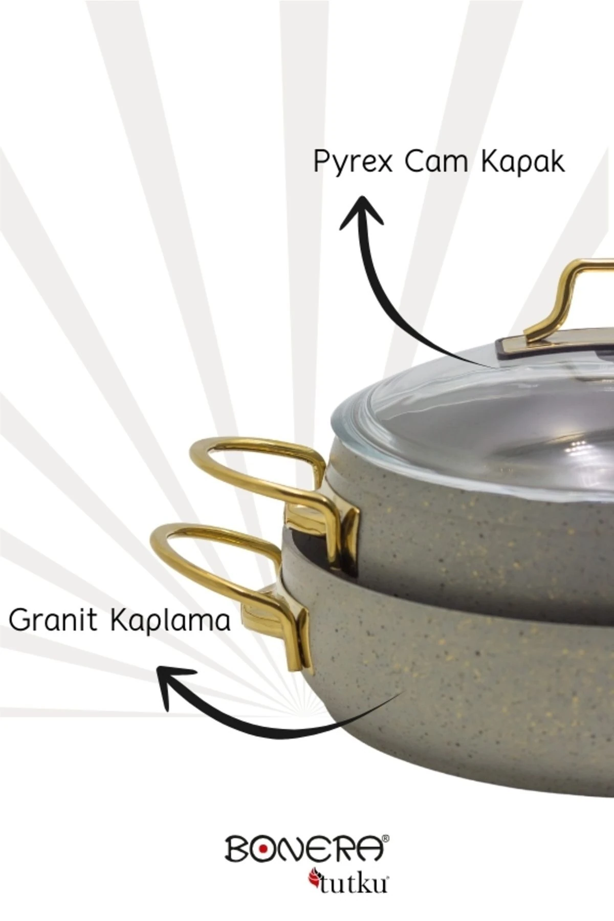 Marbella 7 Parça (18-20-24) Cm Ten. 24cm Tav. Set Güveç Model