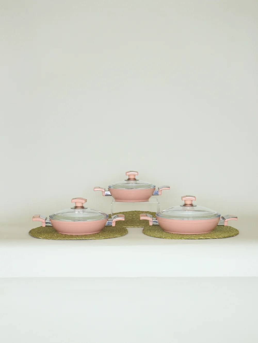 6 Parça Seramik Omlet Pembe