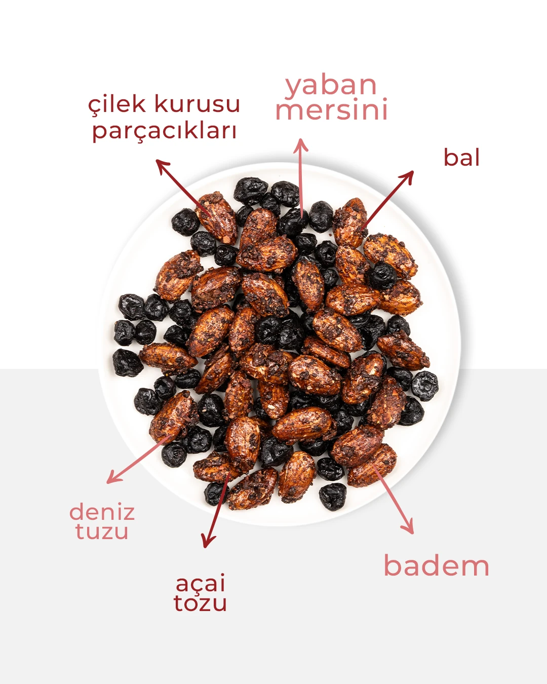 Açai Wild Berry Bal ile Glaze Edilmiş Crunchie Karışım