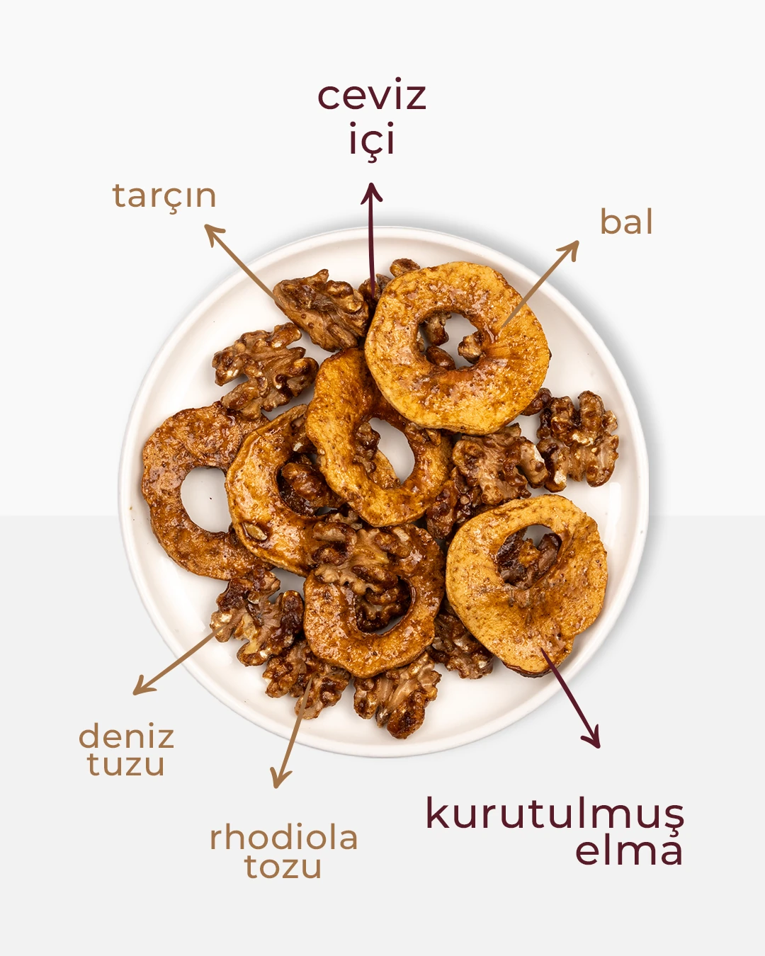 Apple Pie Bal ile Glaze Edilmiş Crunchie Karışım