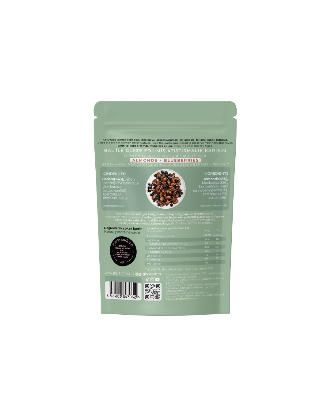 Açai Wild Berry Bal ile Glaze Edilmiş Crunchie Karışım