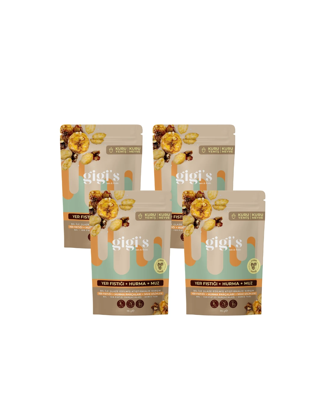 Peanut Butter Cake Bal ile Glaze Edilmiş Crunchie ( 4 adet )