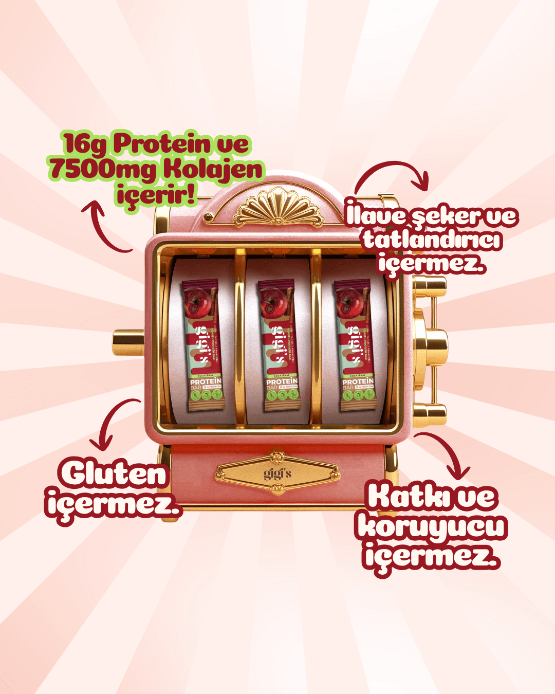 12'li Elmalı Tarçınlı Kolajenli Yüksek Protein Bar Paketi