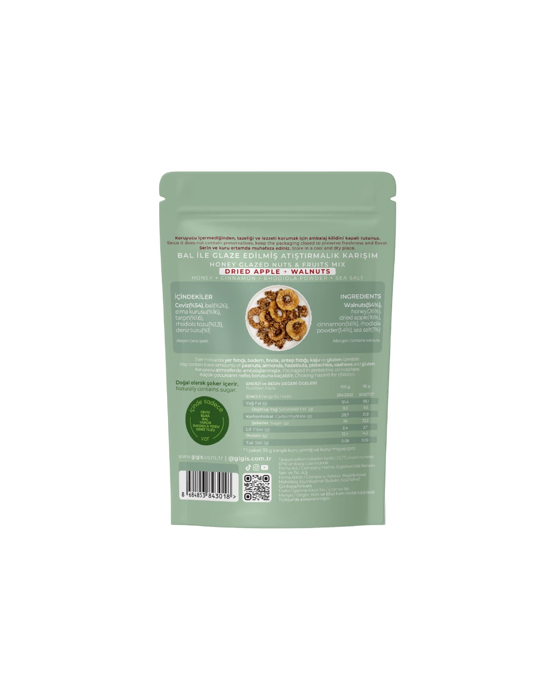 Apple Pie Bal ile Glaze Edilmiş Crunchie Karışım