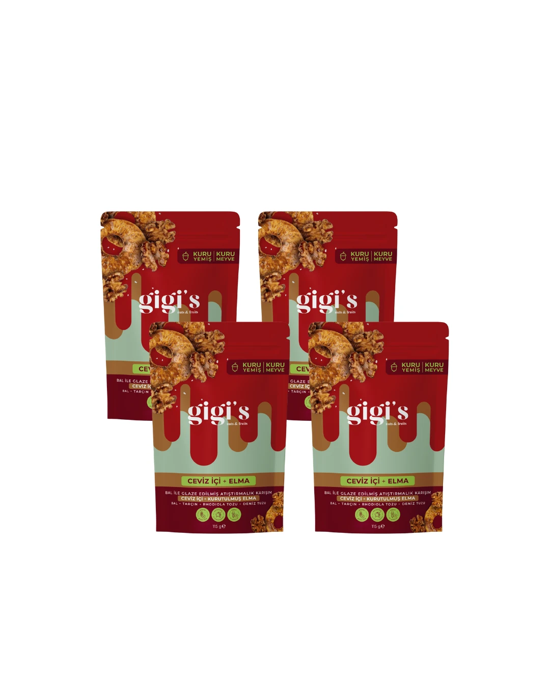 Apple Pie Bal ile Glaze Edilmiş Crunchie ( 4 adet )