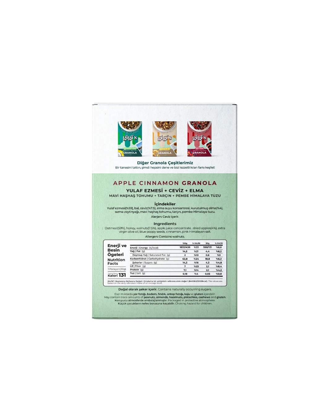 Elmalı Tarçınlı Granola ( 4 adet )