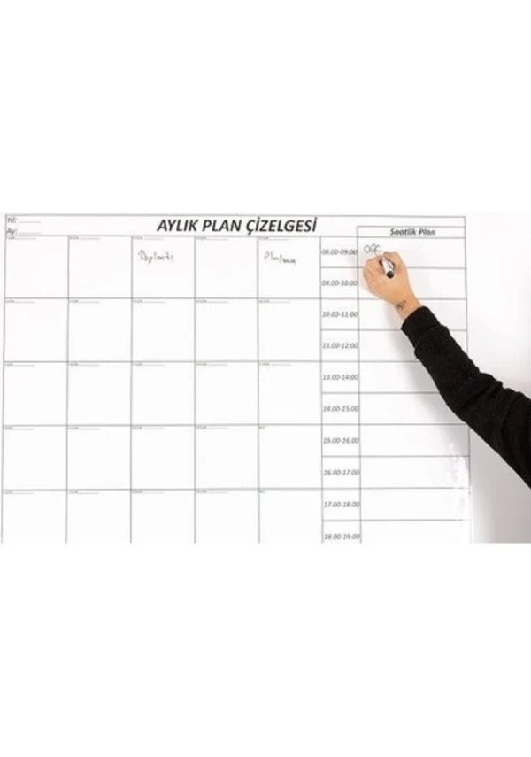 PRİVATE Private Akıllı Kağıt Tahta 110×100 Cm Aylık Plan Çizelgesi