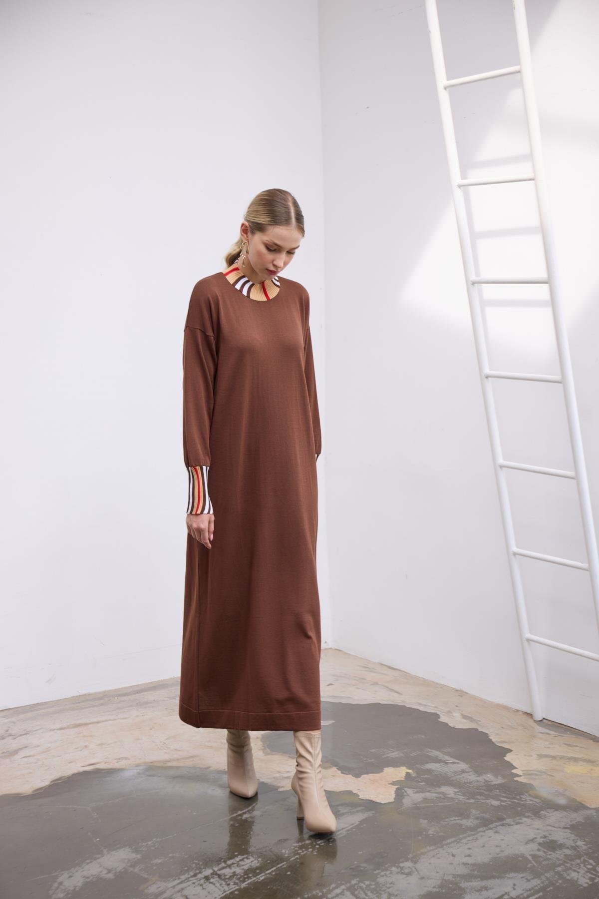 Burbery Elbise-Kahverengi
