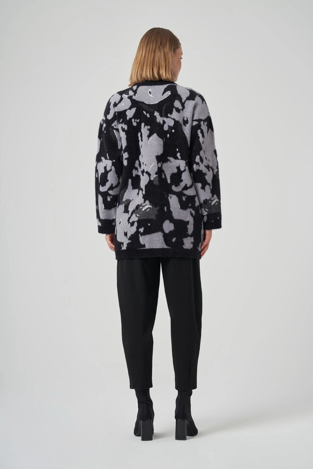 Nuss 7006 Angora Desenli Hırka