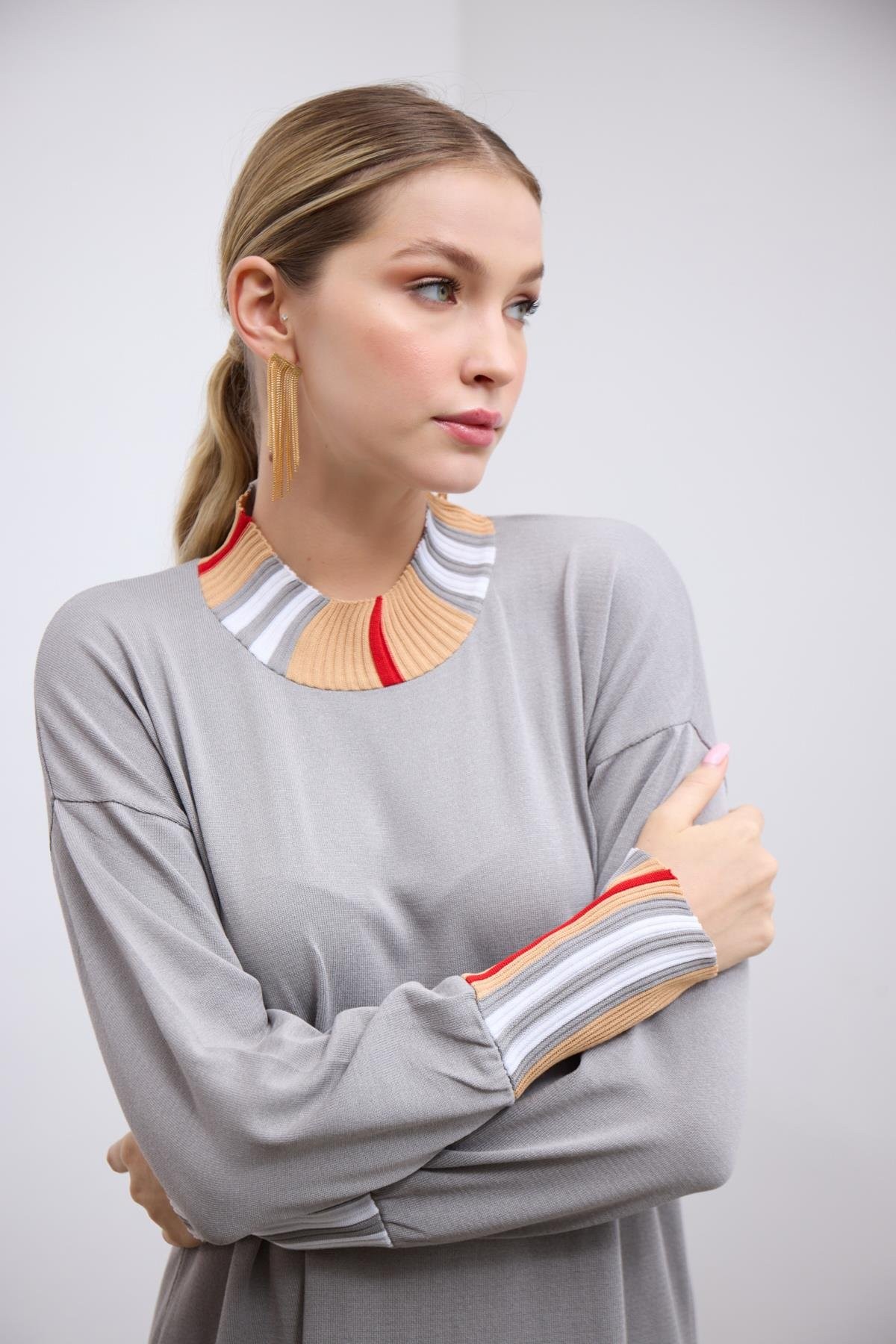 Burbery Elbise-Gri