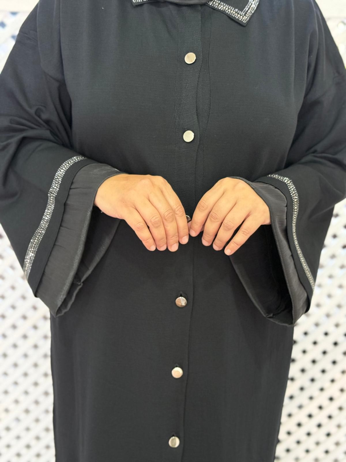TÜL DETAYLI MERSERİZE HIRKA