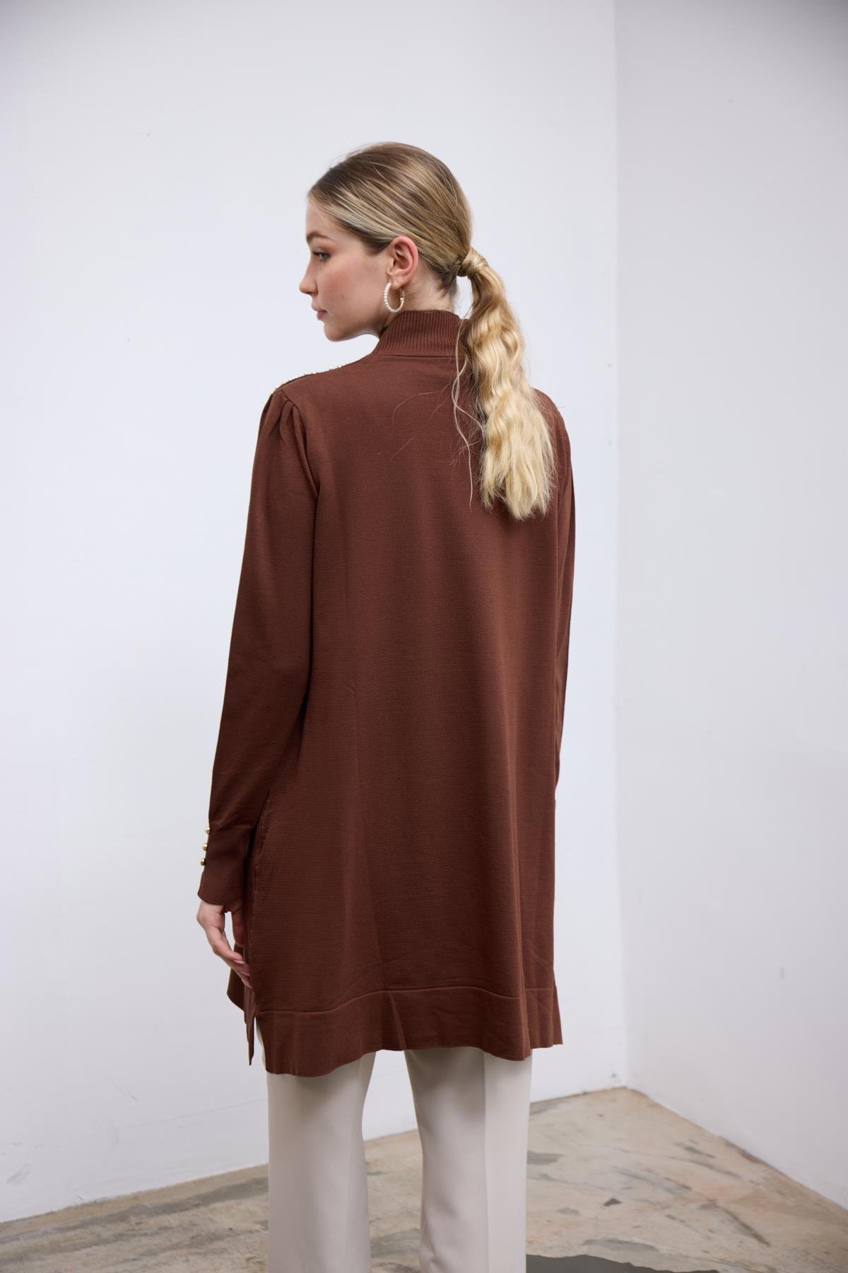 İncila Tunik-Kahverengi