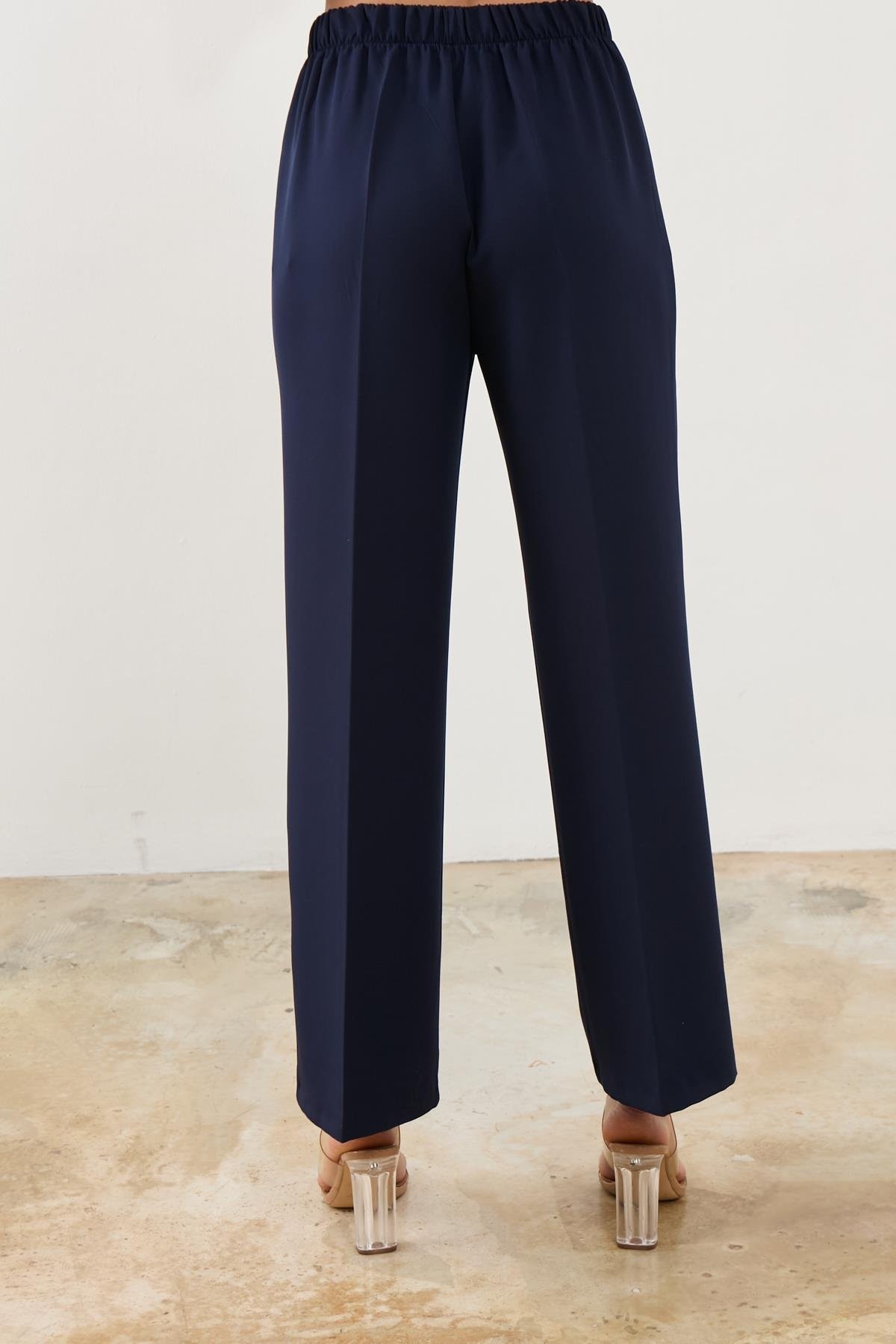 Duble Paça Pantolon-Lacivert
