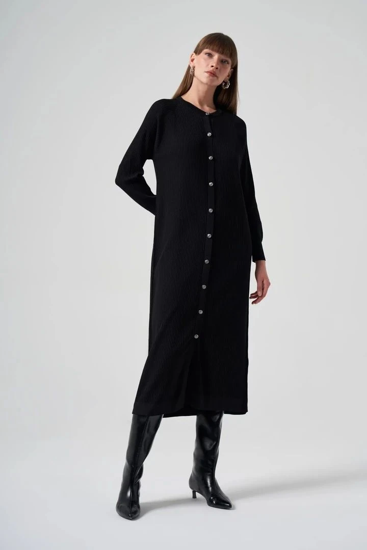 Fitilli Hırka Siyah