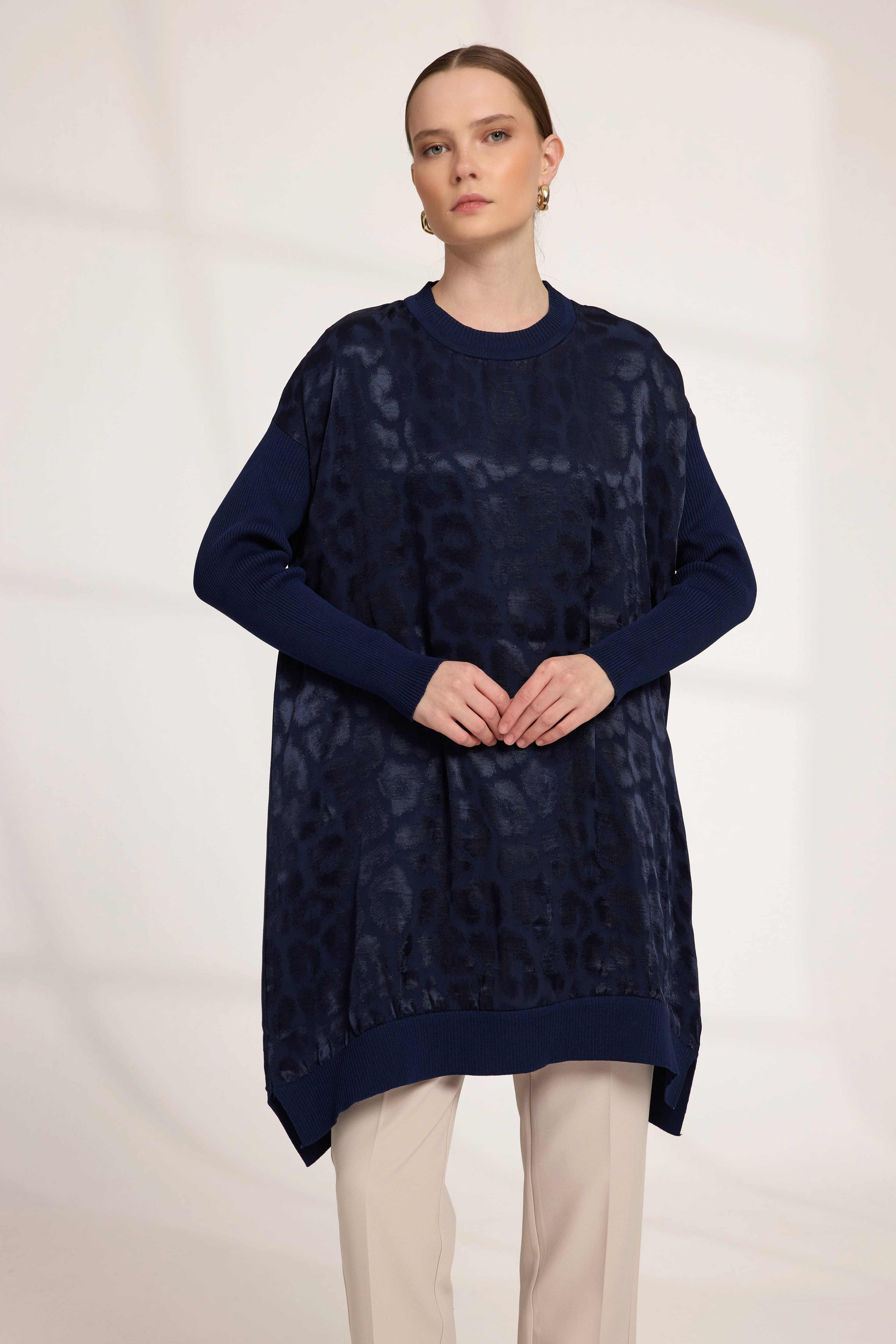 Leopar Tunik Lacivert