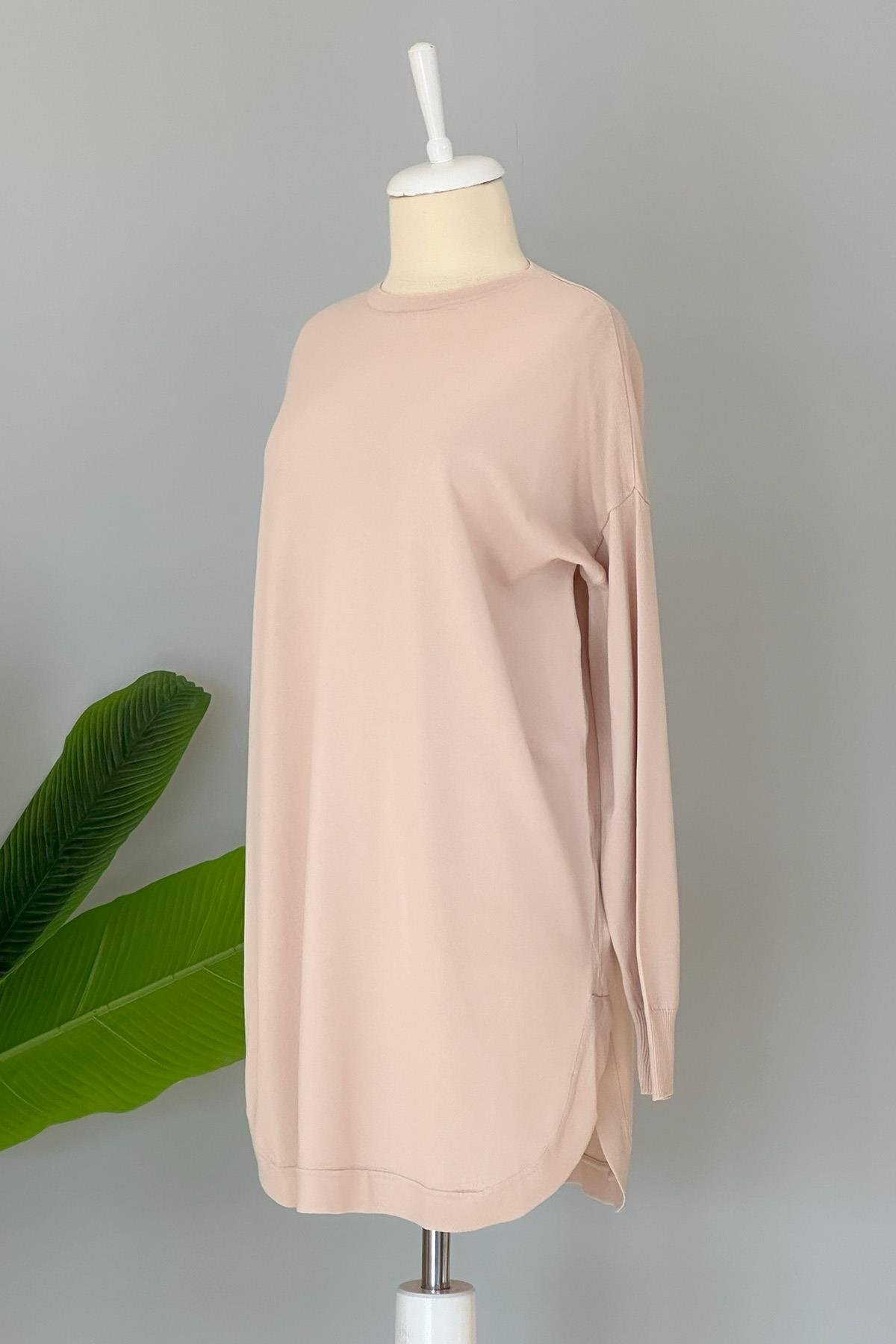 Nuss Merserize Oval Kesim Tunik 1200 Bej