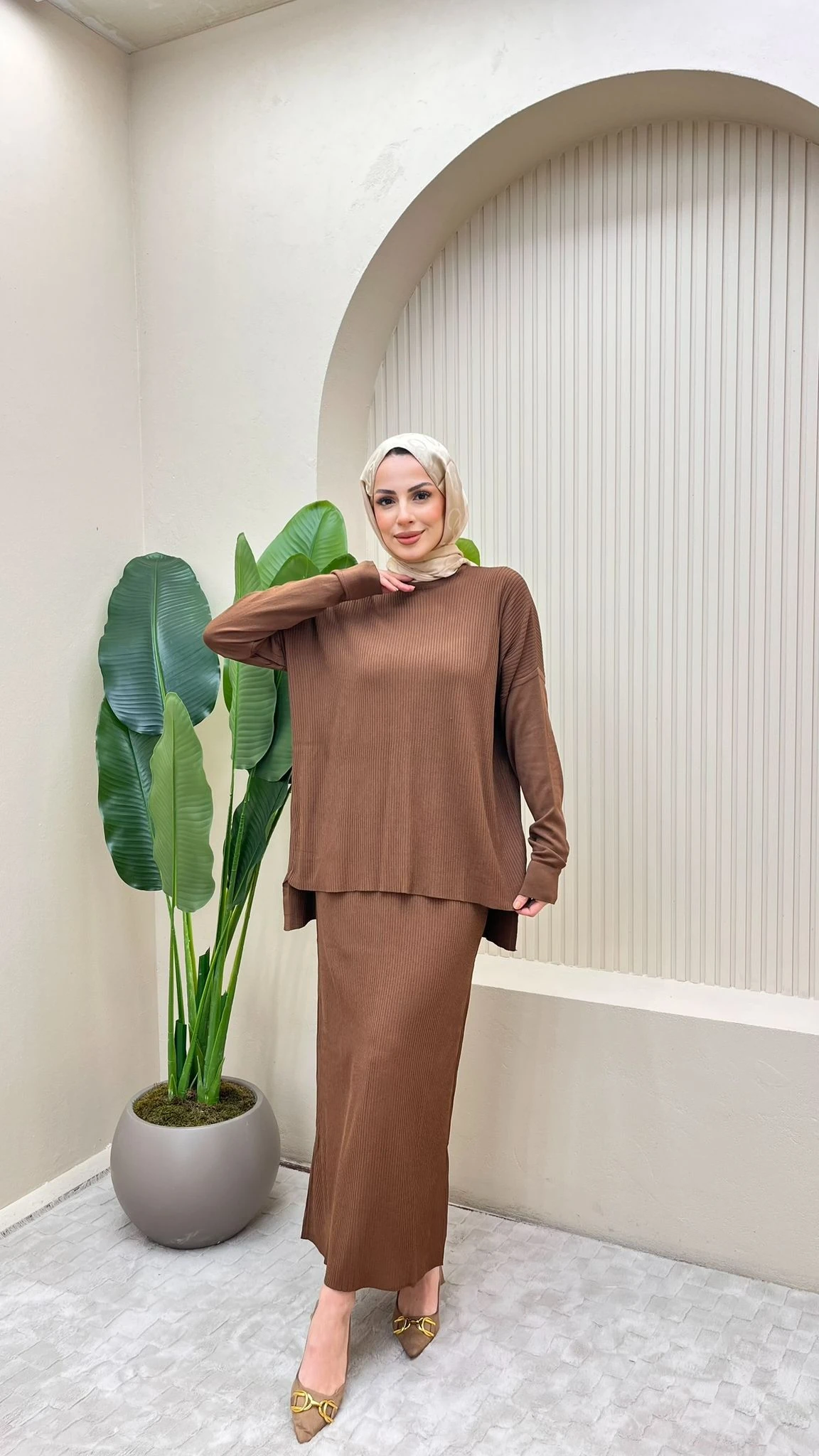 Fitilli Takım Merserize  - Kahverengi