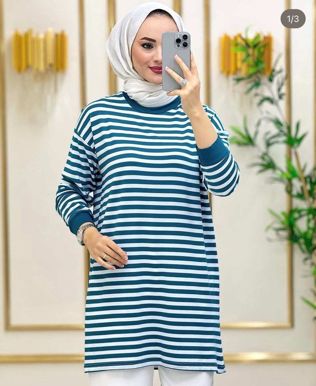 Çizgili Tunik Zümrüt