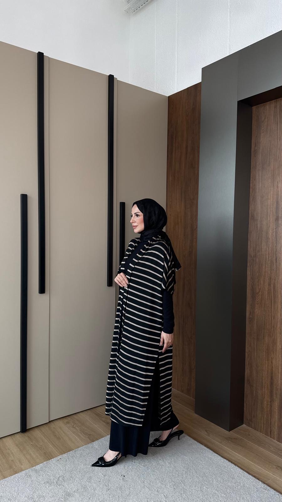 ÇİZGİLİ UZUN ÜÇLÜ TAKIM