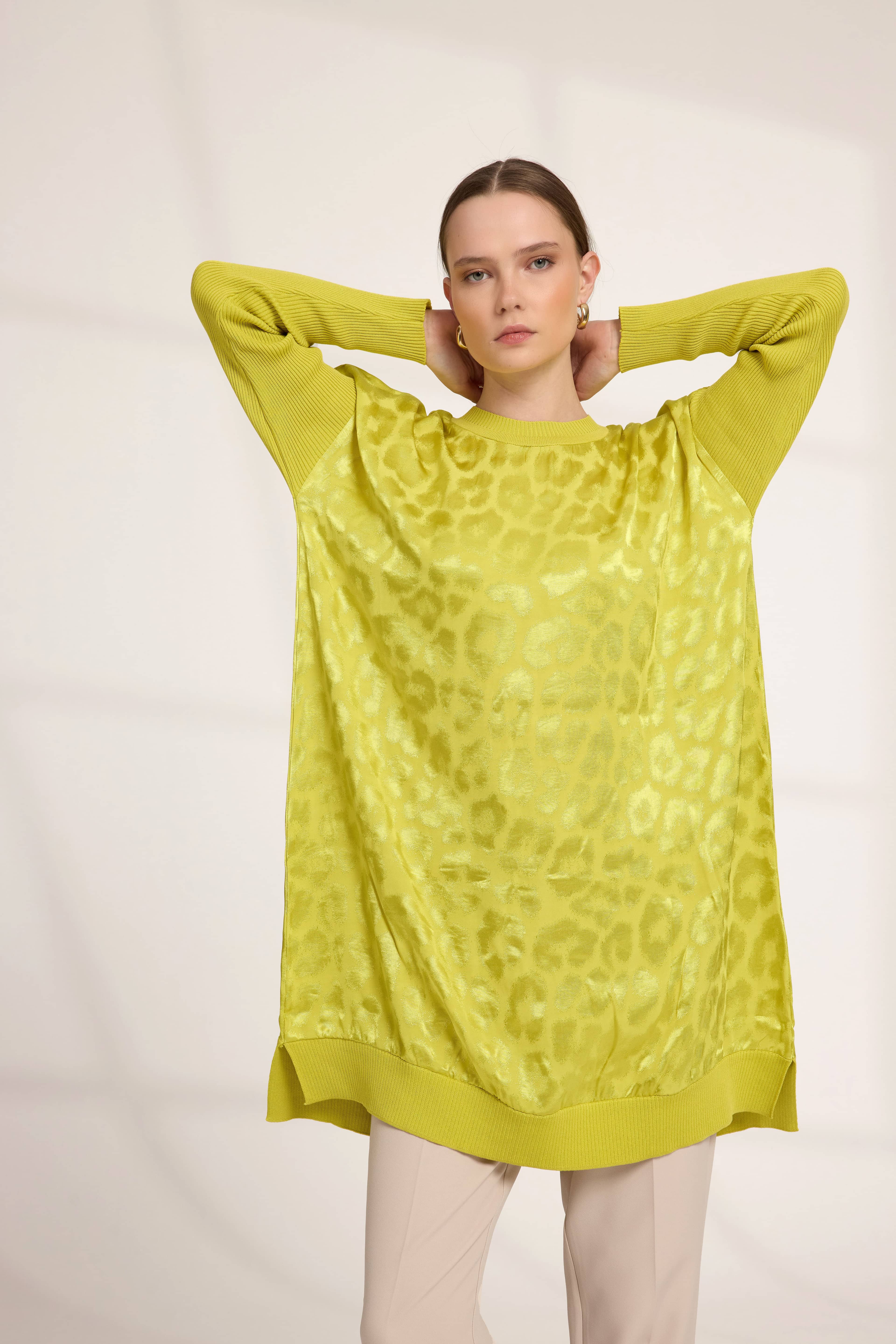 Leopar Tunik Yağ Yeşil