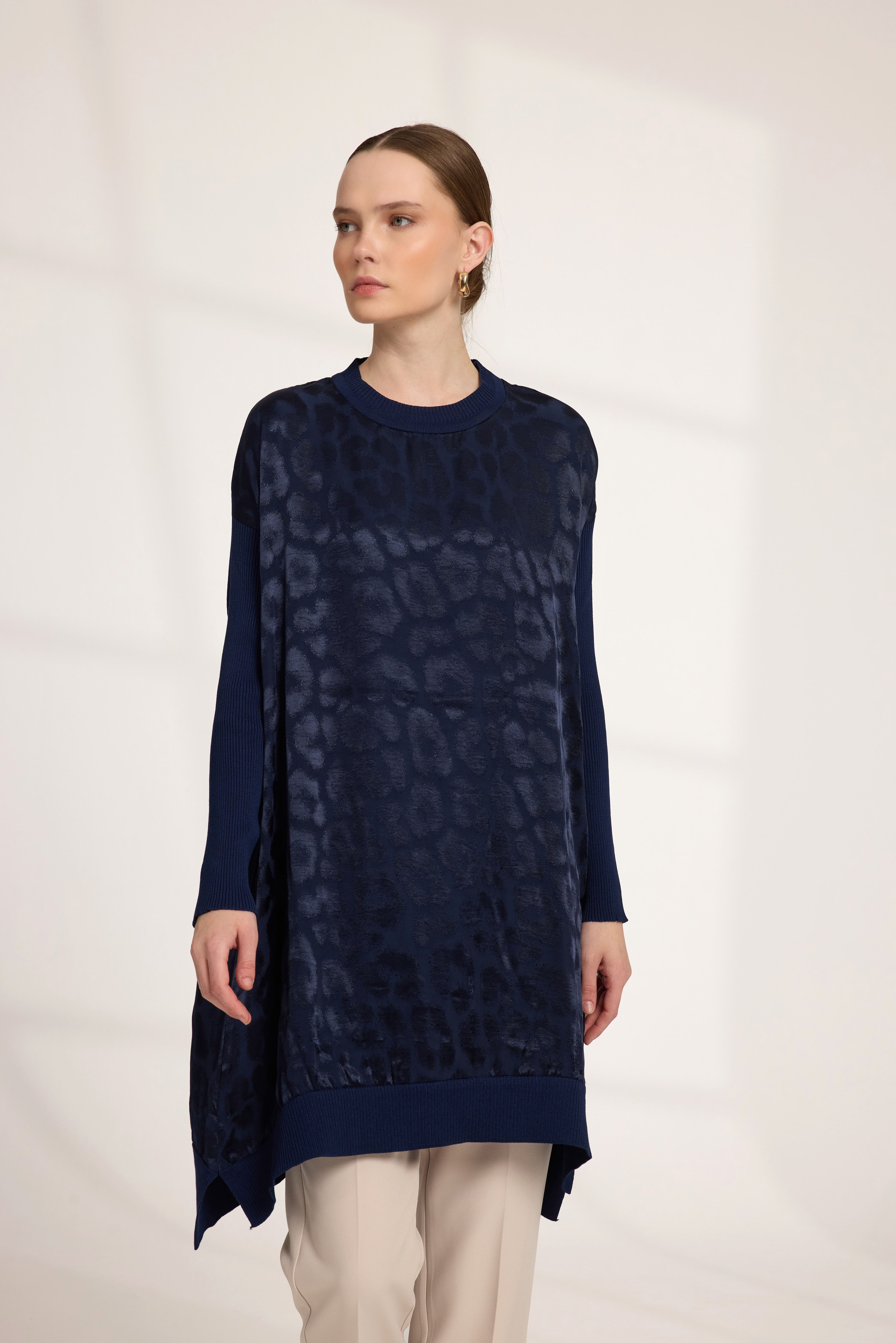 Leopar Tunik Lacivert