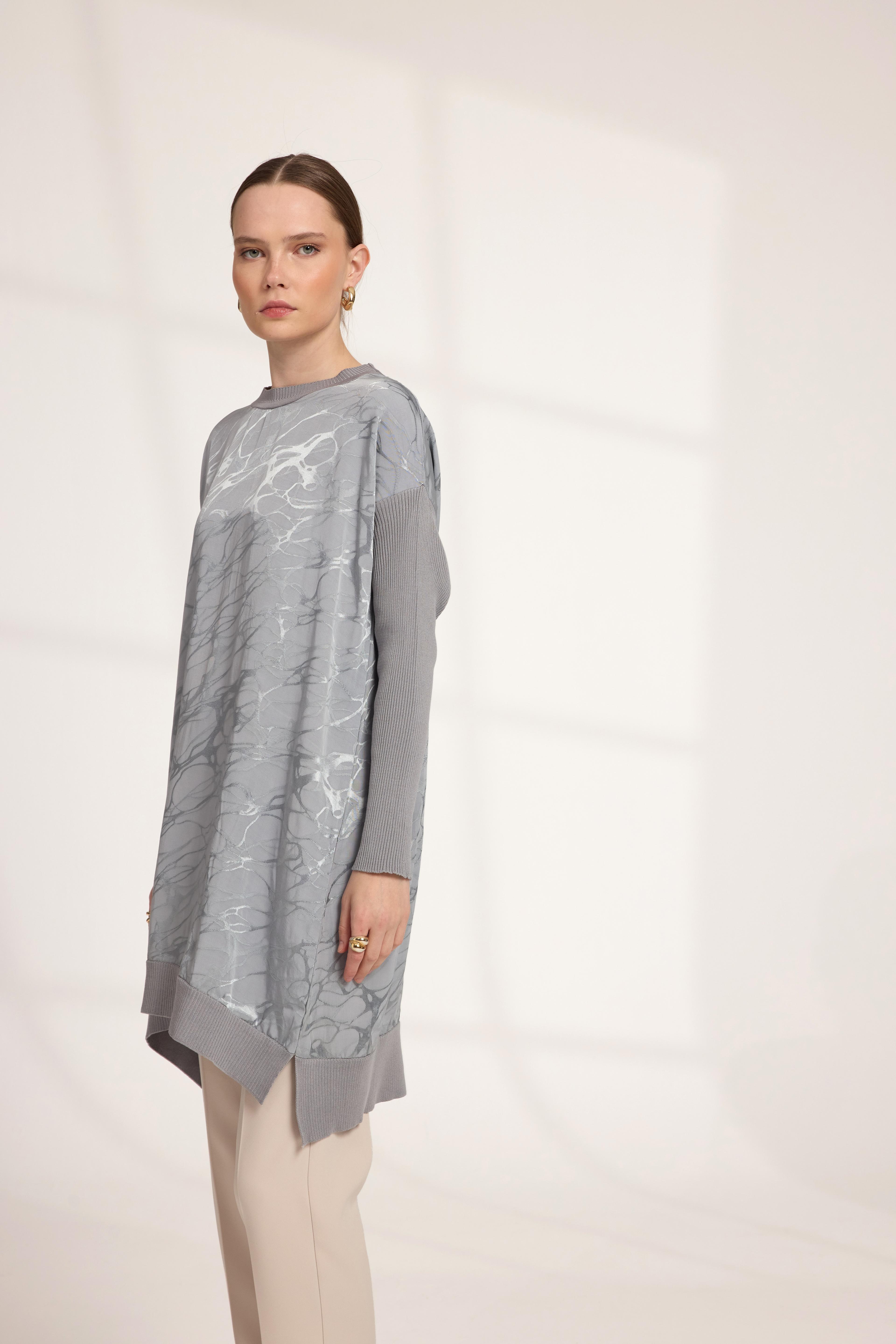 Kumaş Tunik Gri