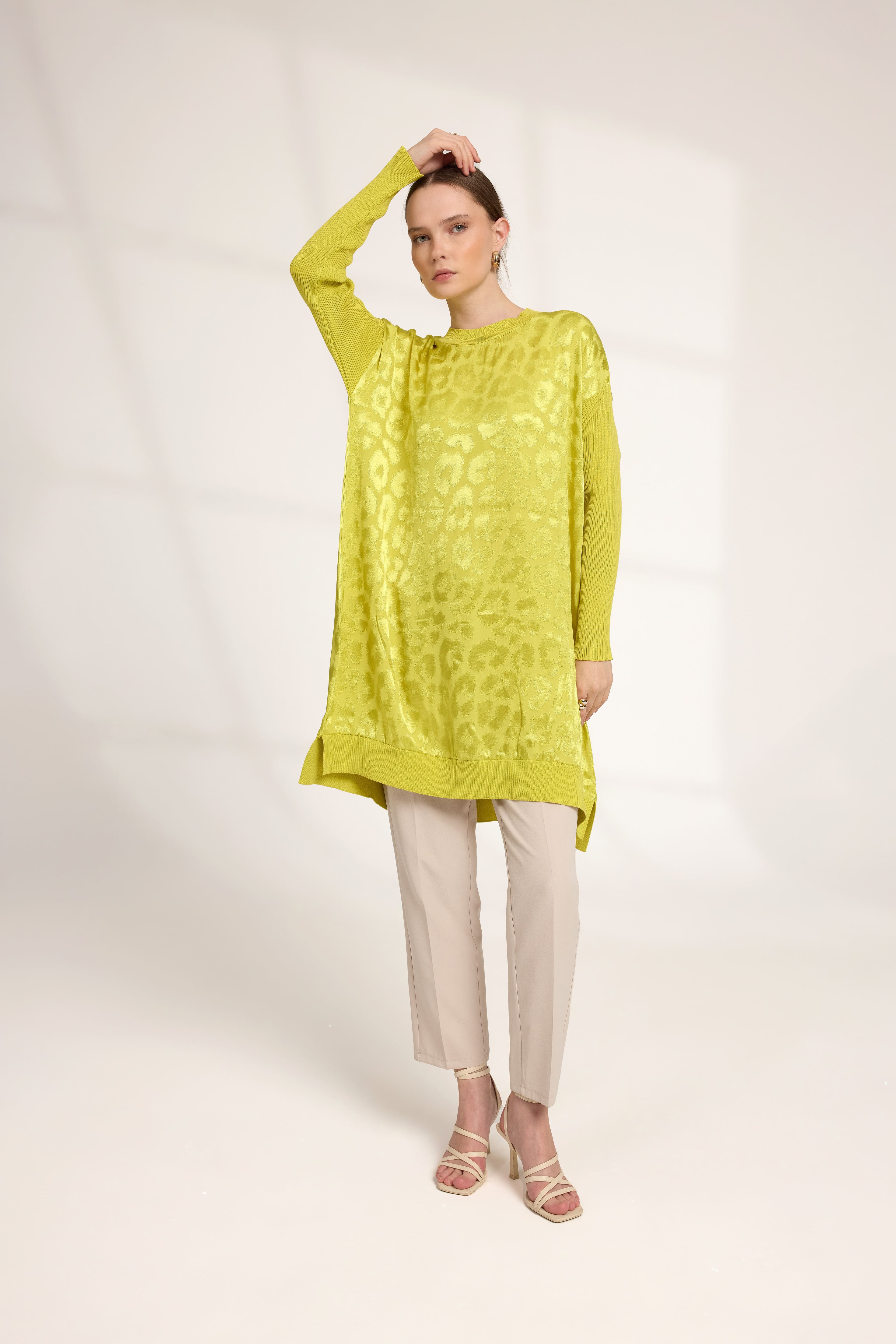 Leopar Tunik Yağ Yeşil