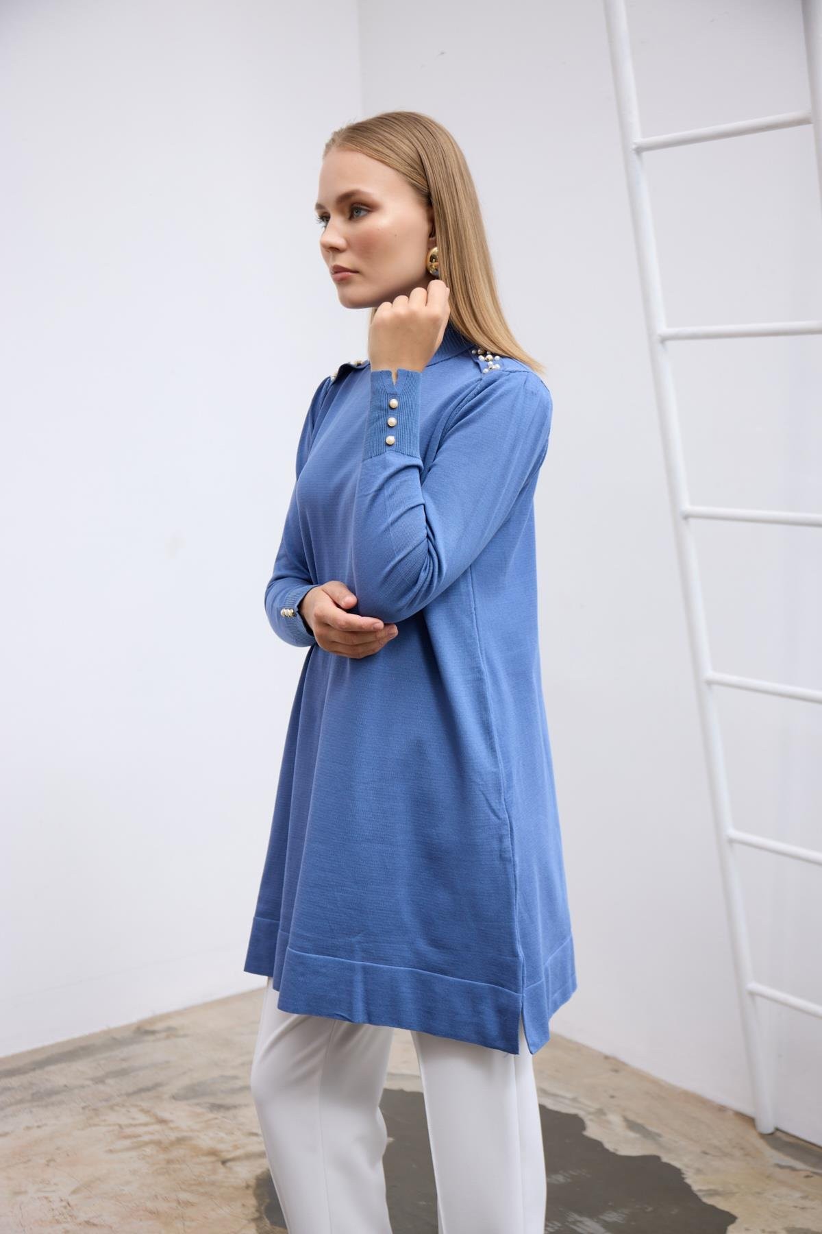 İncila Tunik-İndigo Mavisi