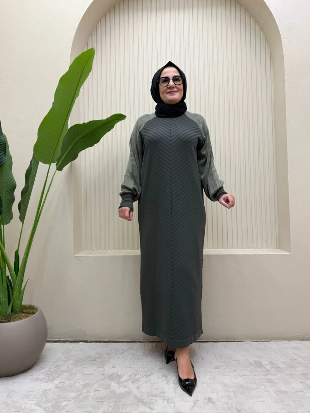 Cupra Kol Elbise - HAKİ