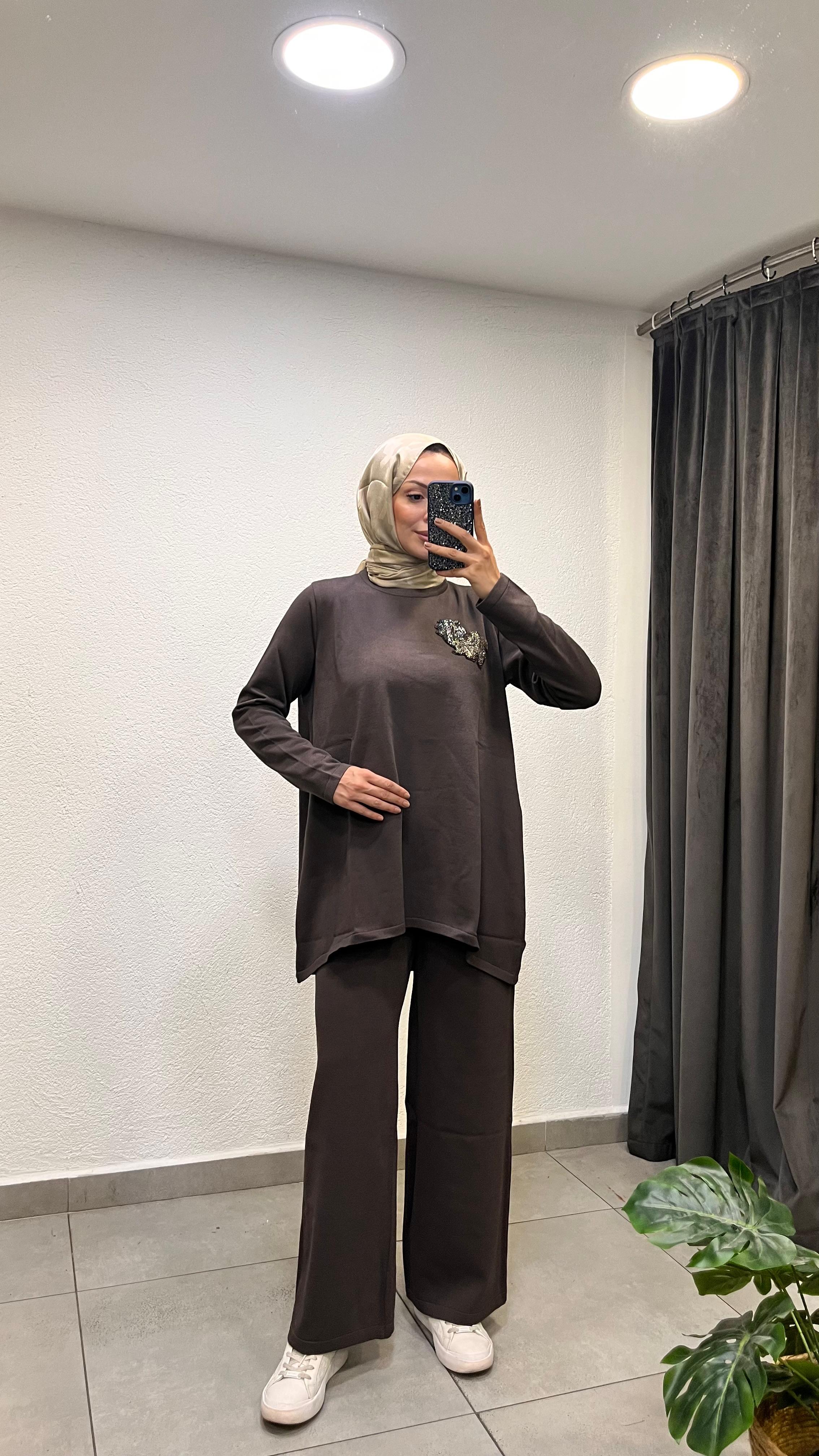 Ela Takım - Kahverengi