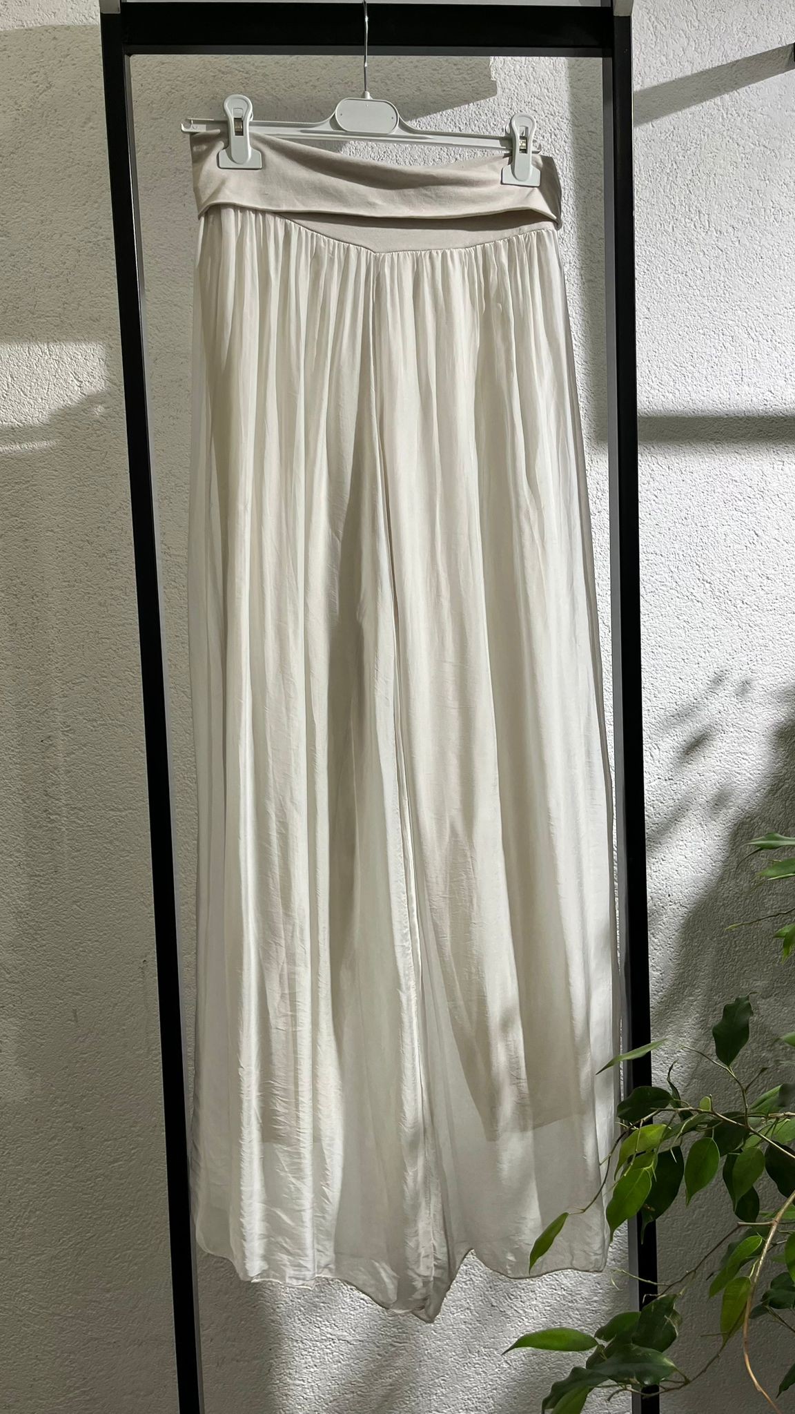 ŞİFONLU PANTOLON BEYAZ