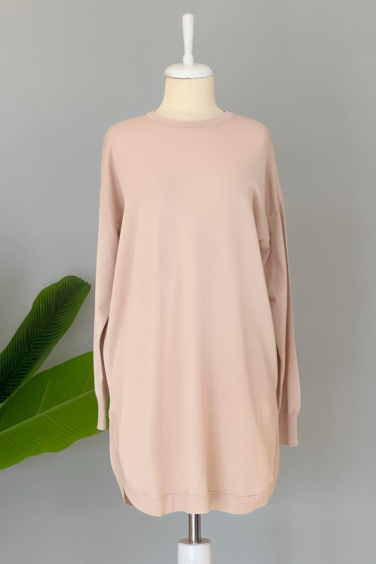 Nuss Merserize Oval Kesim Tunik 1200 Bej