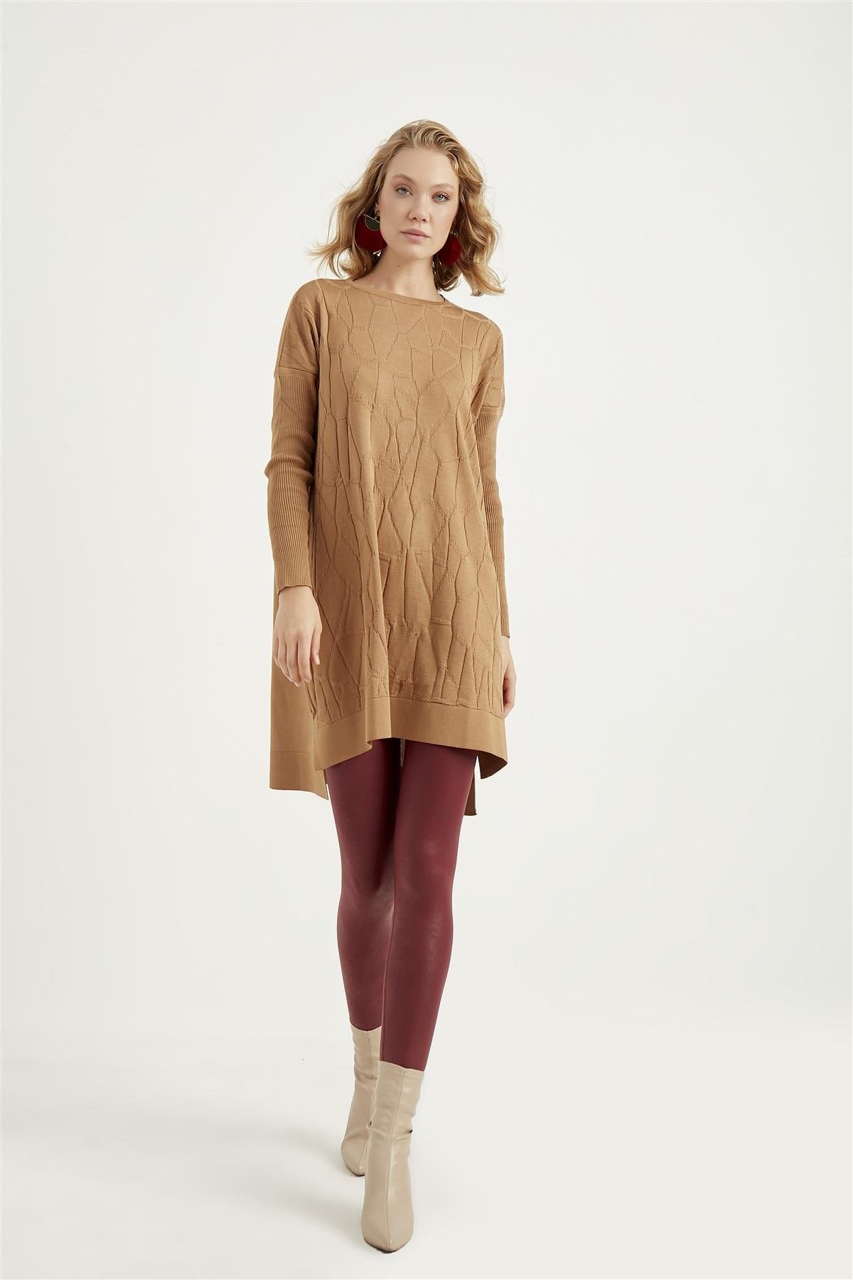 Nora Merserize Tunik Camel
