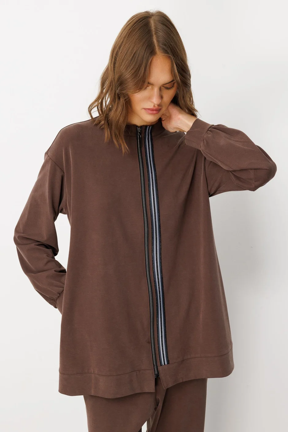 Soft Örme Miccell (%55 doğal) İçerik Dokuma Ön Garni Pantalon Takım