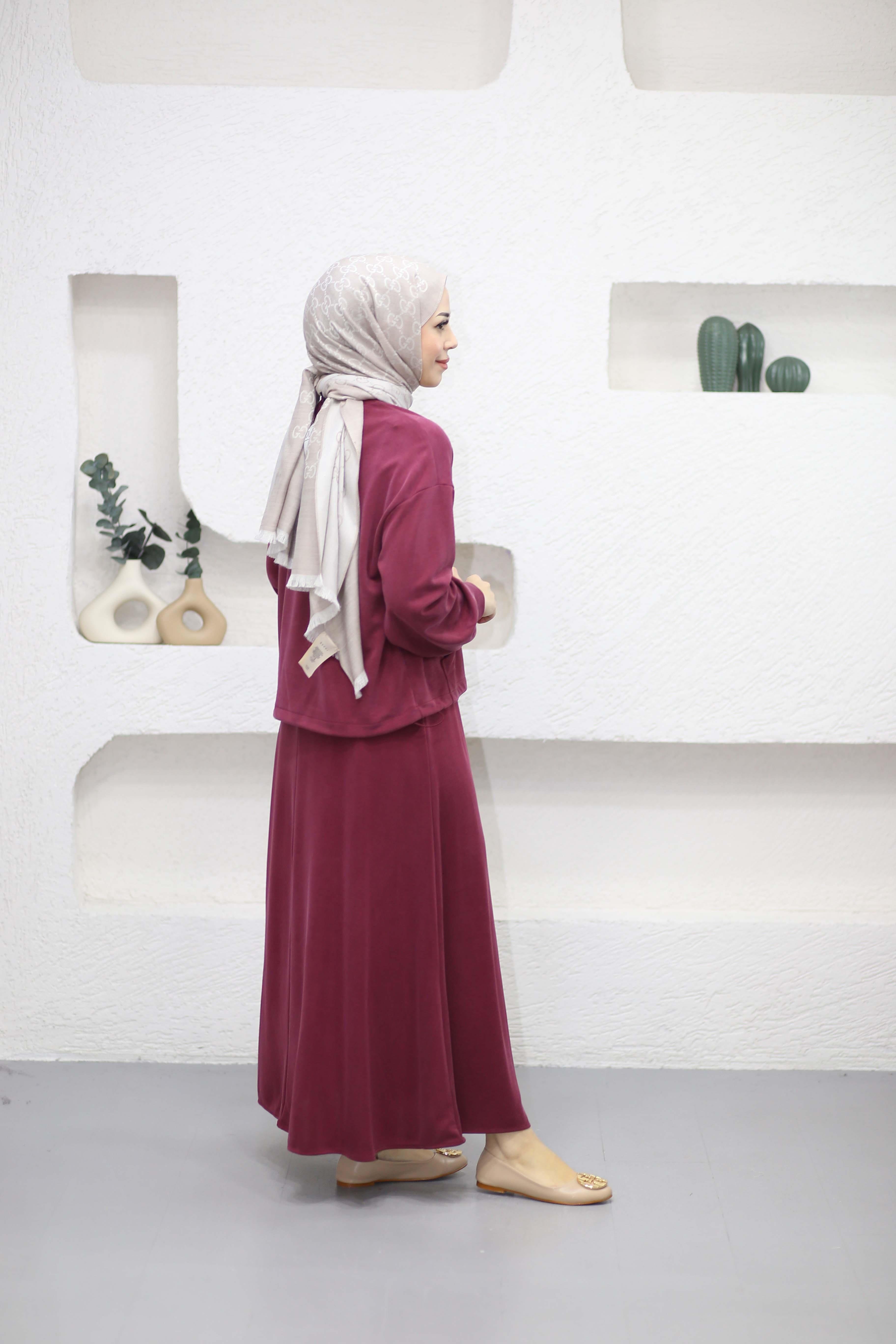 Kanguru Etekli Takım Bordo