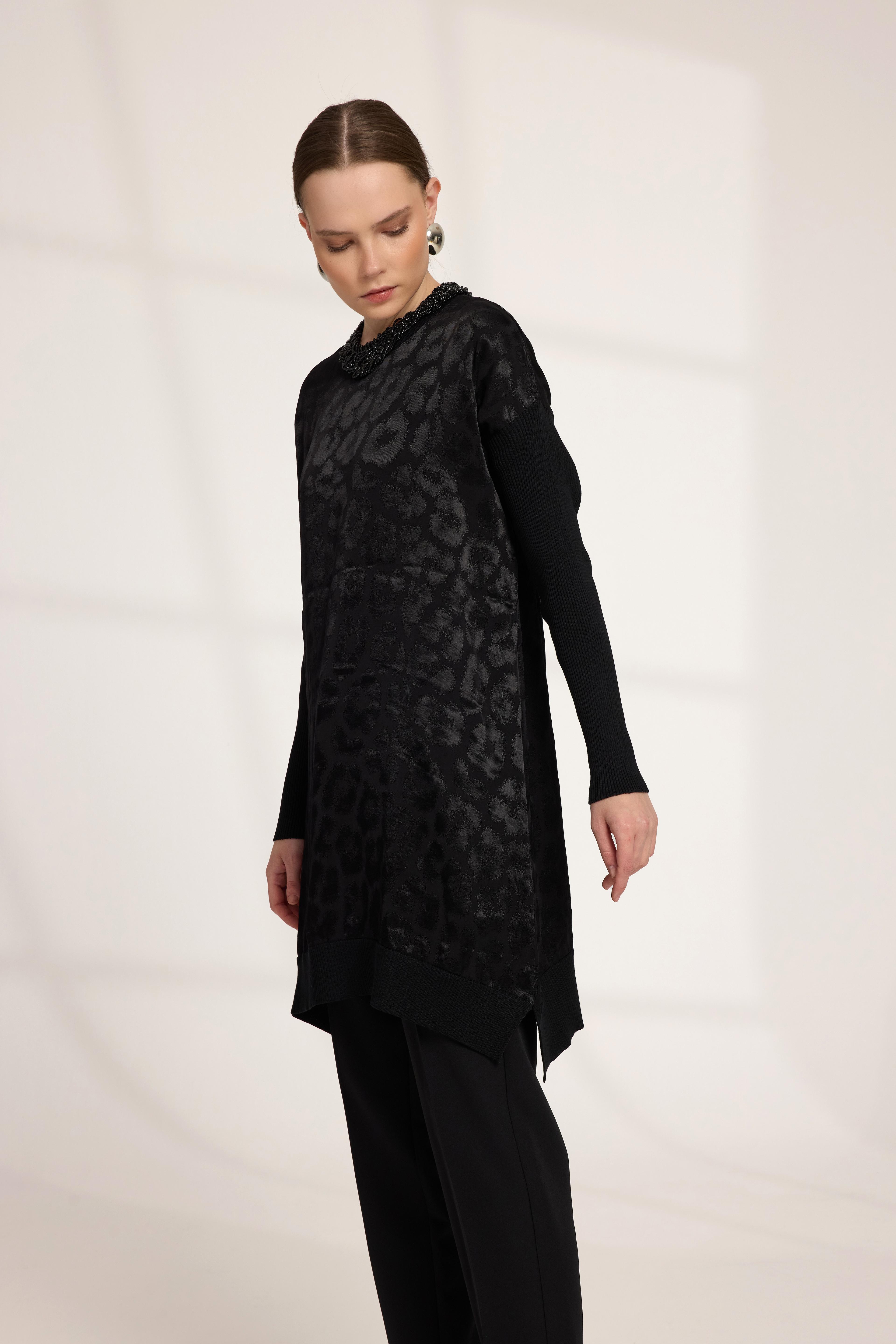 Leopar Tunik Siyah