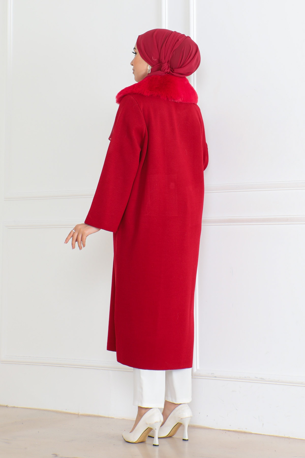 Kürk Hırka Kırmızı