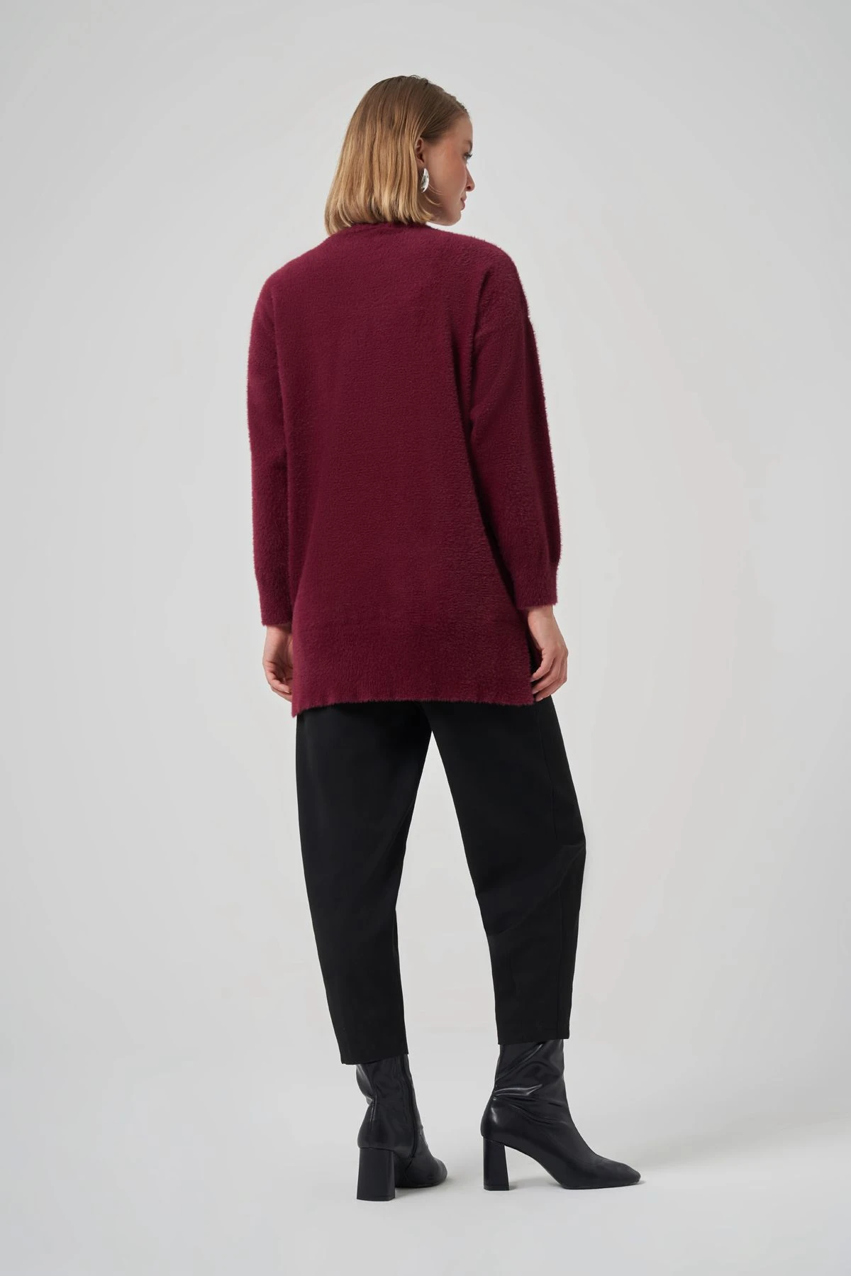 Nuss 7002 Ön Taş İşlemeli Angora Tunik 