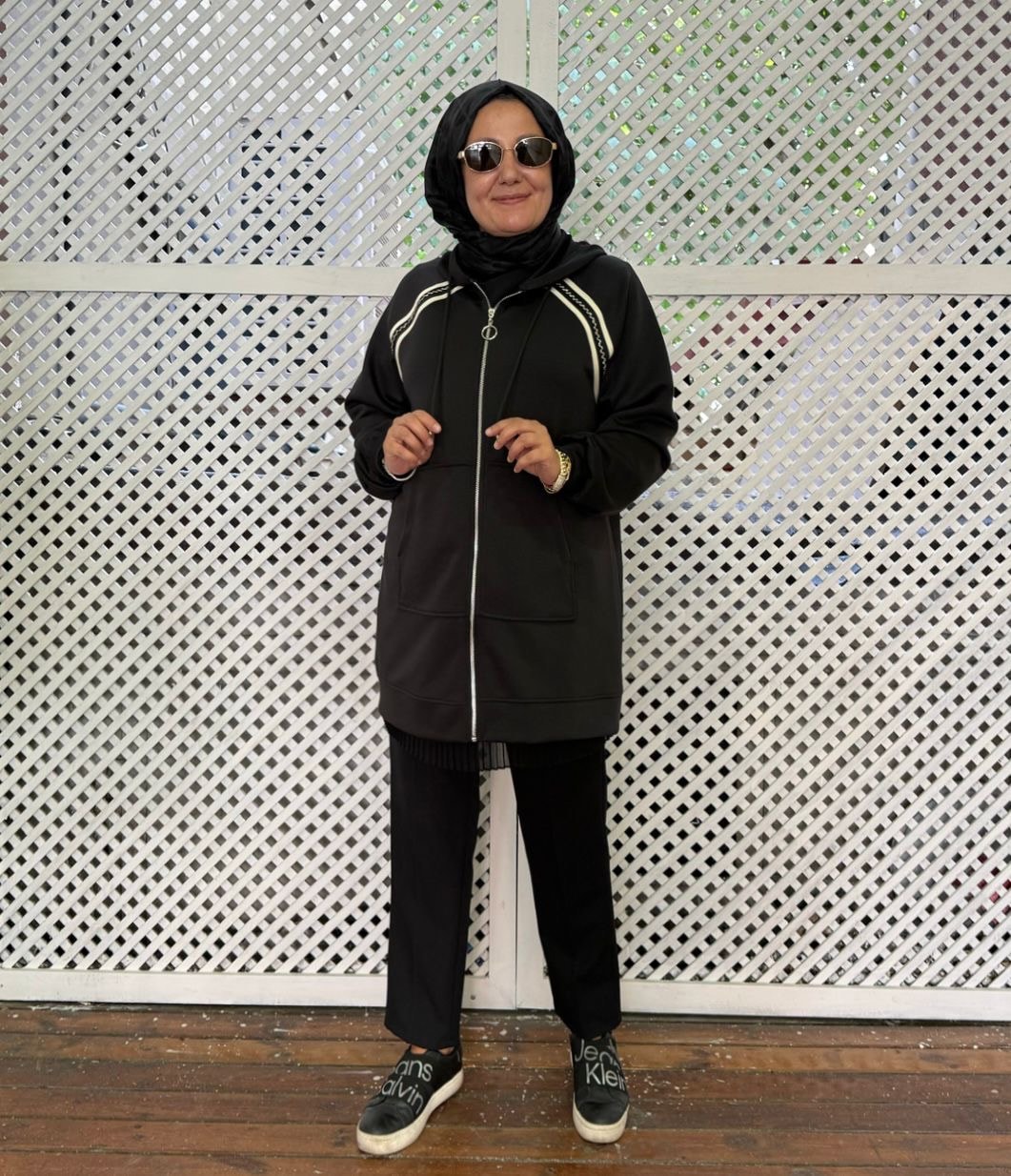 GARNİLİ MODAL KAP - SİYAH