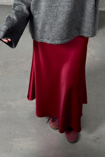 Saten Etek Bordo
