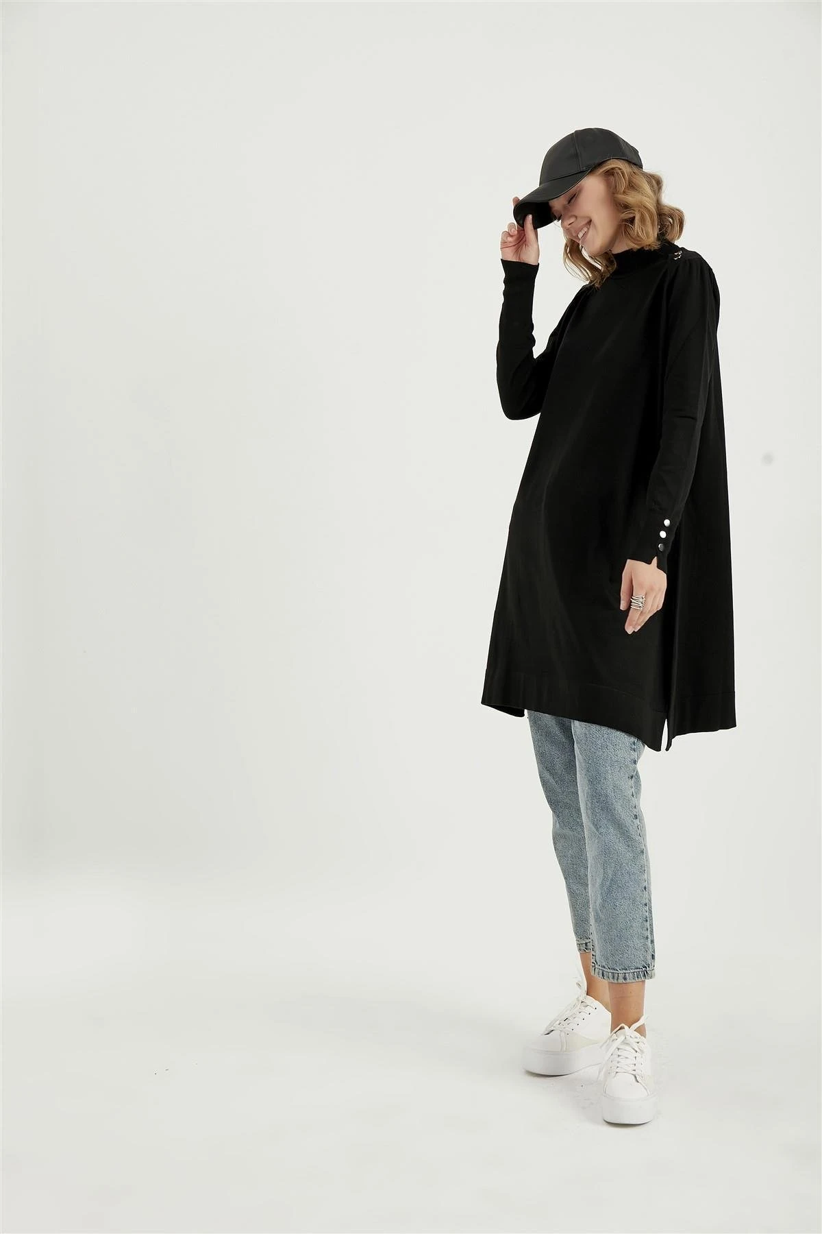 Candy Merserize Tunik Siyah