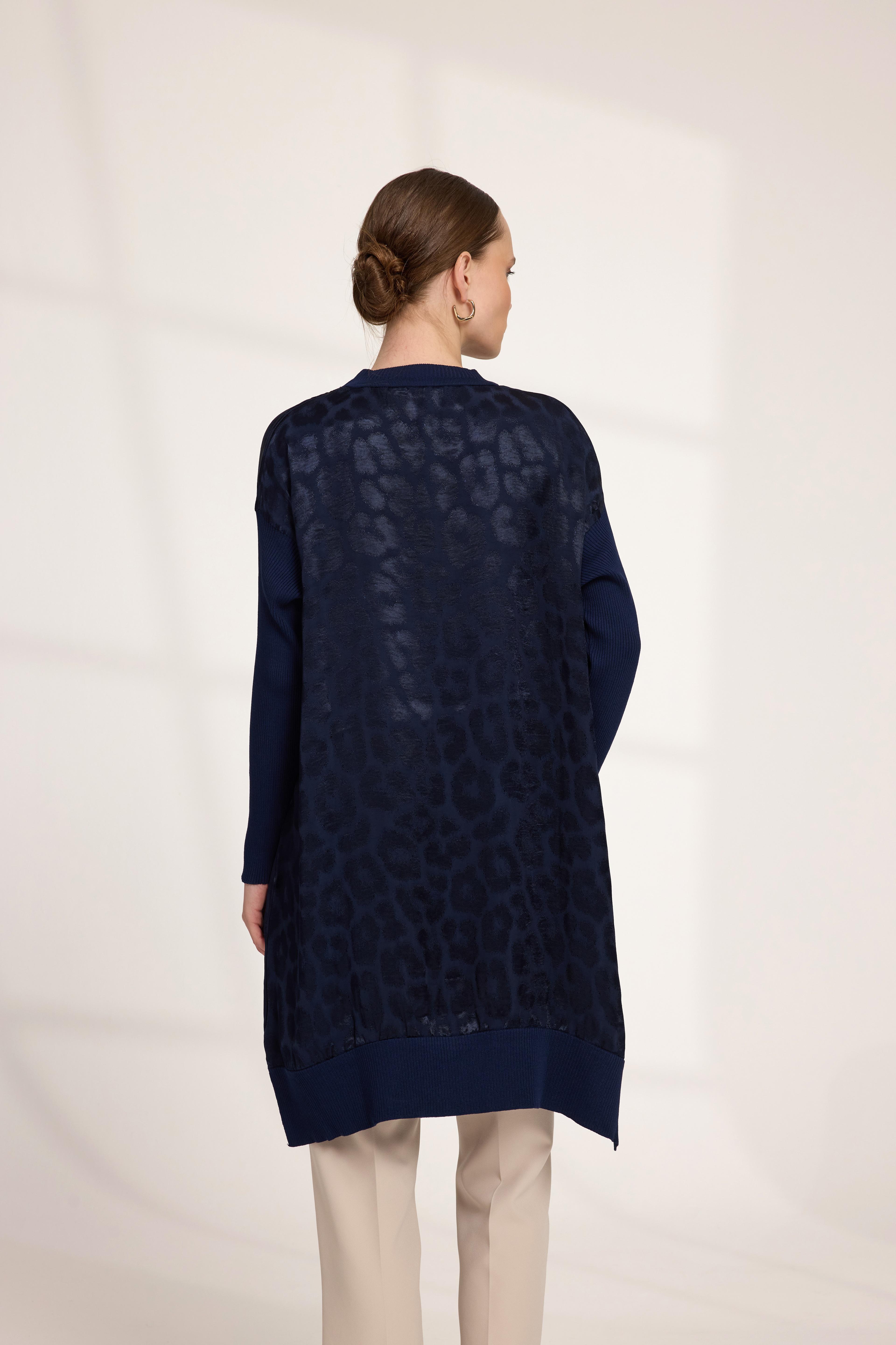 Leopar Tunik Lacivert