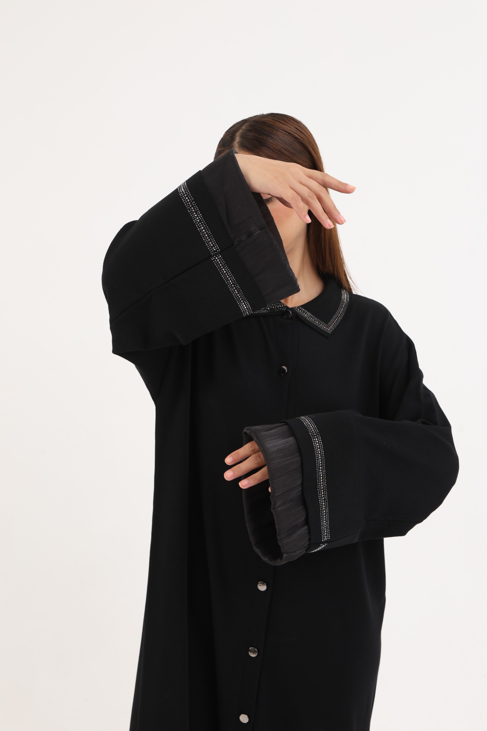 Tül Detaylı Merserize Hırka