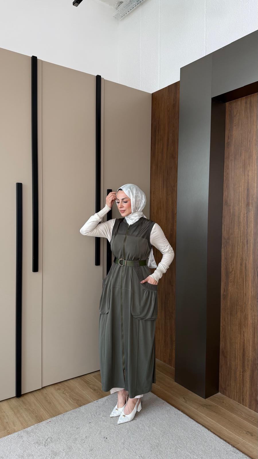 TORBA CEPLİ YELEK - HAKİ