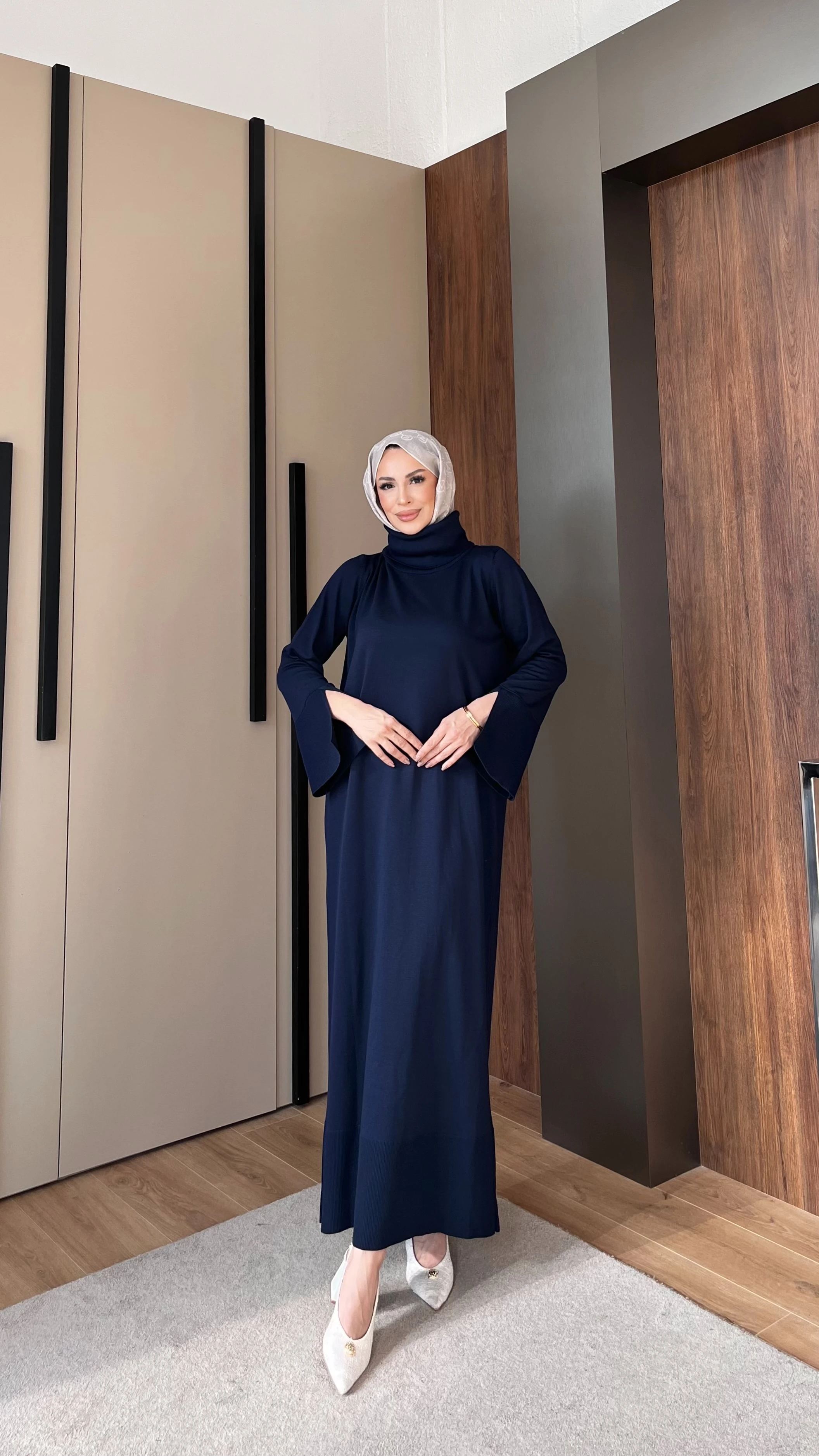 Degaje Yaka Merserize Elbise