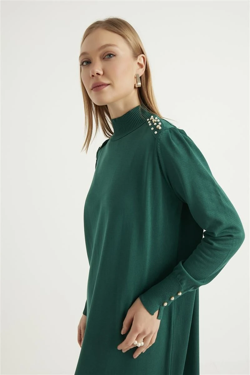 İncila Elbise-Zümrüt Yeşili