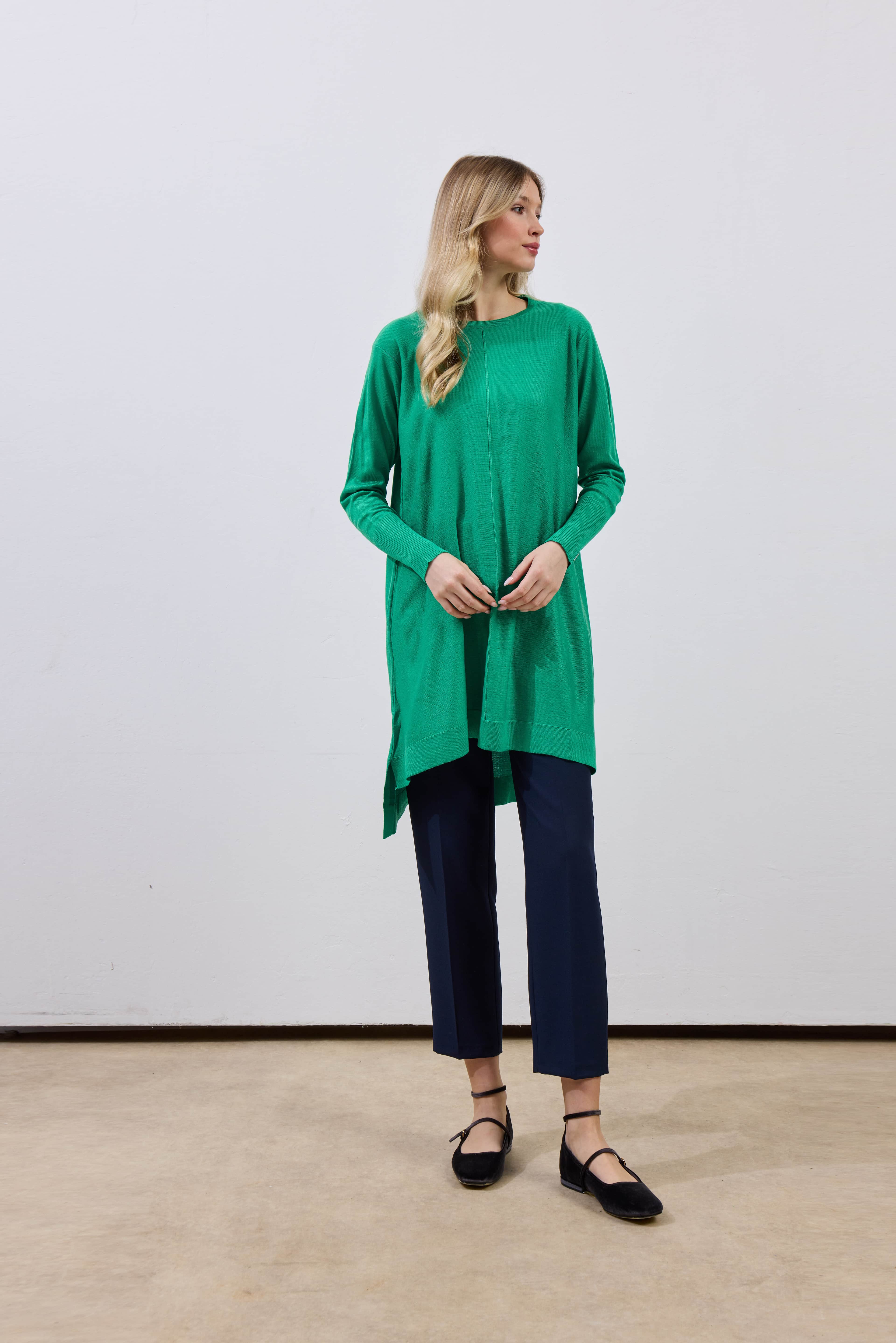 Ortadan Dikişli Merserize Tunik Benetton