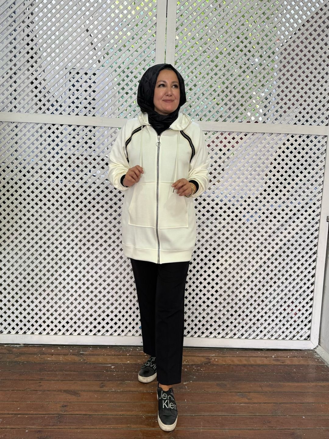 GARNİLİ MODAL KAP - Beyaz