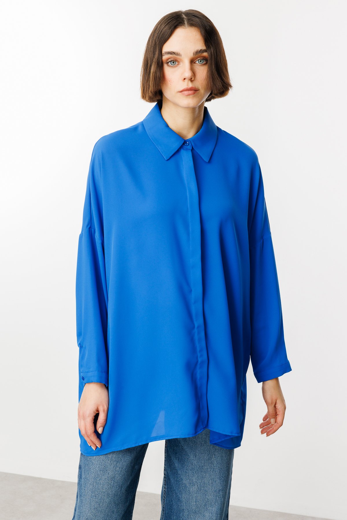 Oversize Gömlek Saks