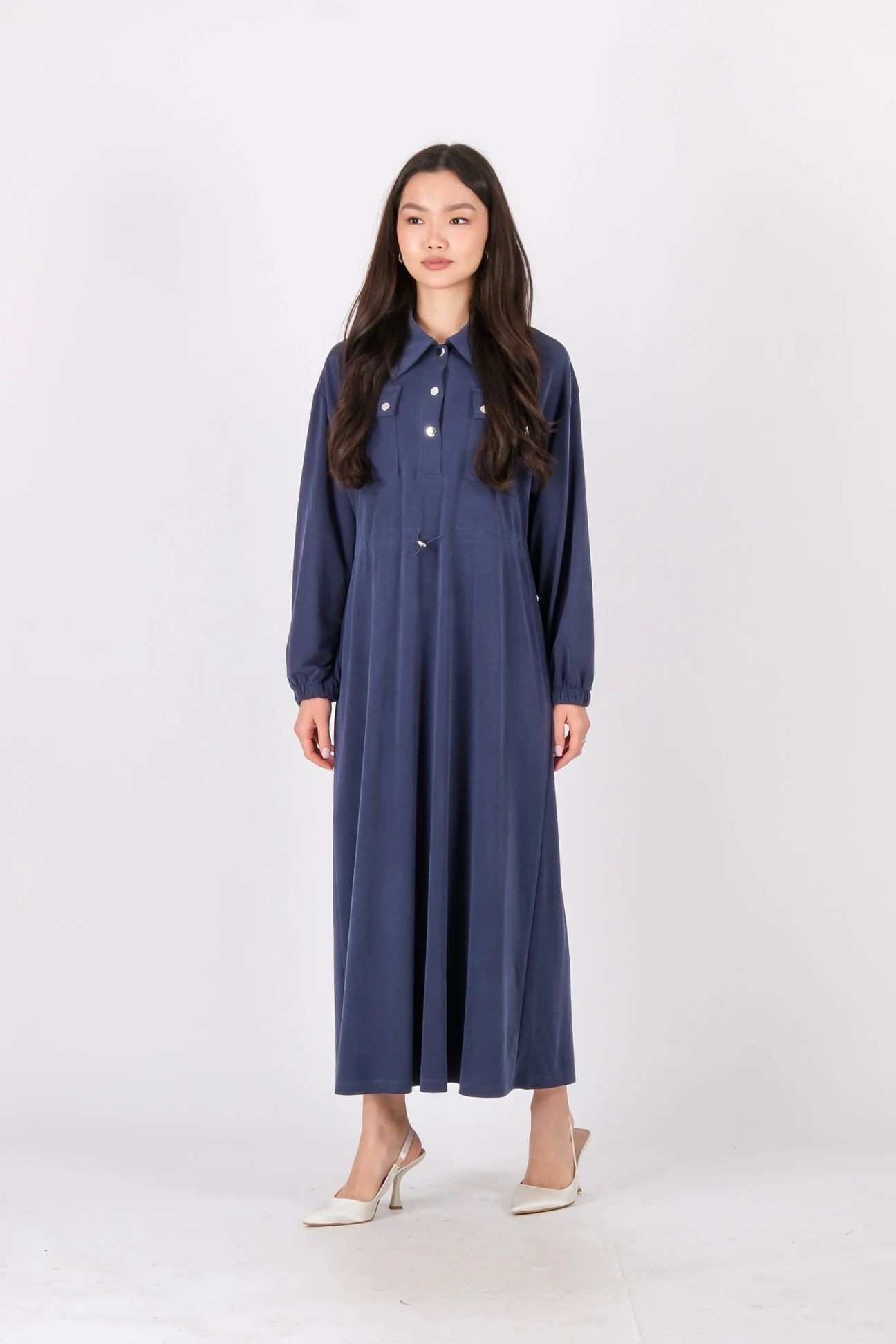 Basic Elbise Lacivert